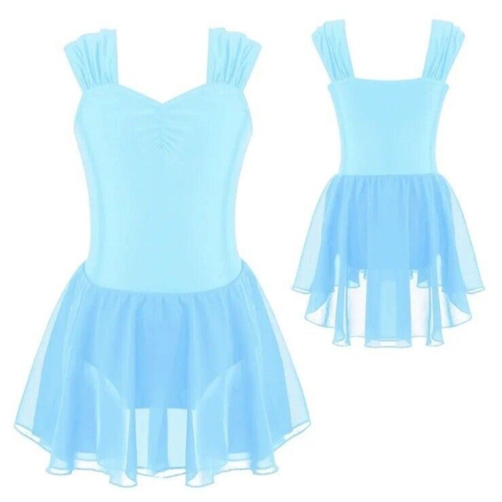 Girls Ball Tutu Leotard Dance Dress Ballerina Sleeveless Gymnastics Outfit 8 M